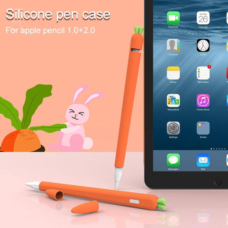 LOVE MEI Für Apple Pencil 1 Schutzhülle für Stylus Pen in Karottenform, aus Silikon, für Apple Pencil 1