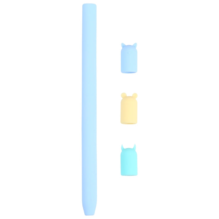 4-in-1 Stylus-Stift mit Schutzhülle aus Cartoon-Tier-Silikon für Apple Pencil 1, für Apple Pencil 1