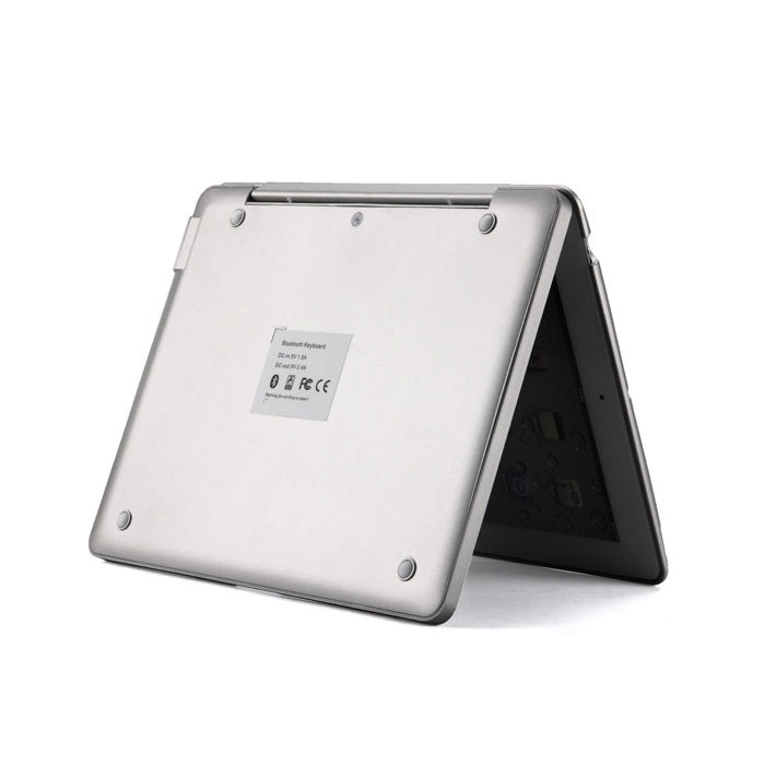 P2095 For iPad 4 / 3 / 2 Laptop Version Aluminum Alloy Bluetooth Keyboard Tablet Case(Silver)