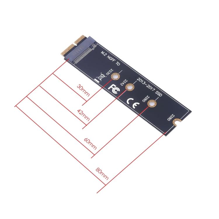 M.2 PCIE NVME SSD to Mac Book Air Pro 2013-2017 SSD Hard Drive Adapter Board For A1465 A1466 A1398 A1502, M.2 PCIE NVME SSD to SSD