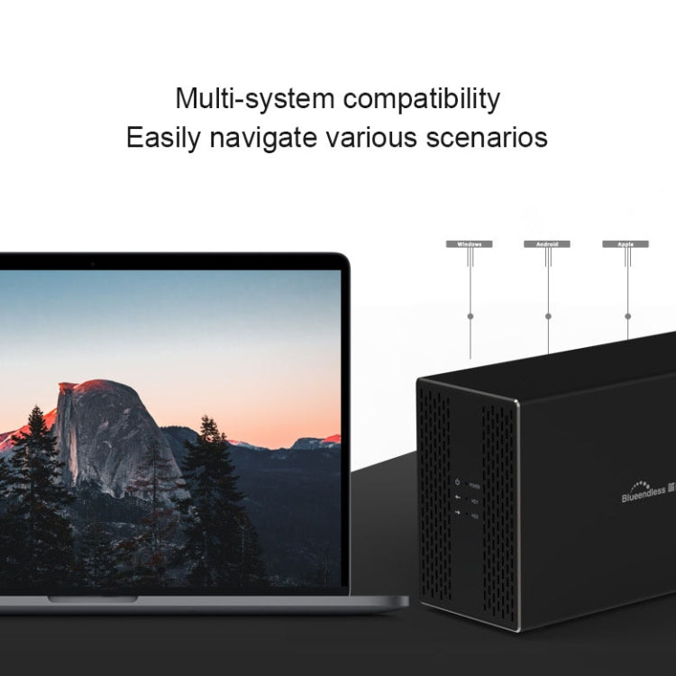 Blueendless USB-B Interface 3.5 inch 2 Bay RAID Combination Array HDD External Enclosure, USB-B