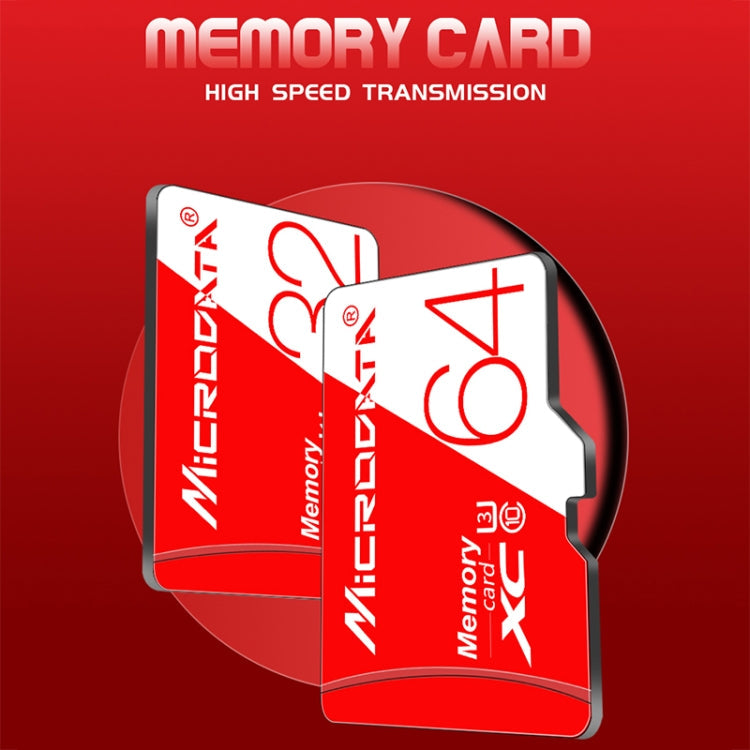 MICRODATA 16GB High Speed U1 Rot und Weiß TF (Micro SD) Speicherkarte, 16GB