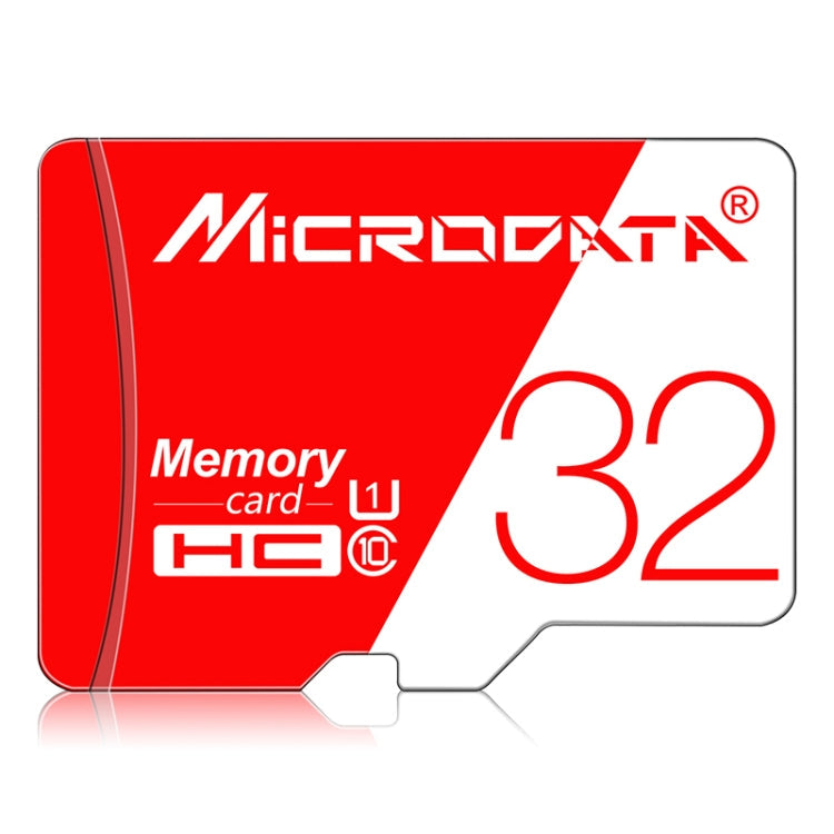 MICRODATA 32 GB Hochgeschwindigkeits-U1-TF(Micro SD)-Speicherkarte, Rot und Weiß, 32 GB