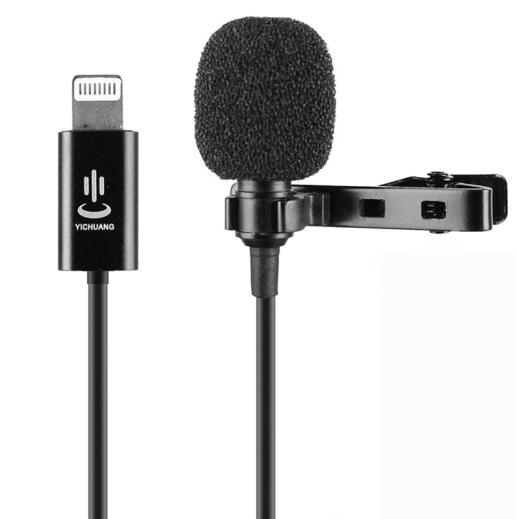 YICHUANG YC-LM10II 8 Pin Port Intelligent Noise Reduction Condenser Lavalier Microphone, Cable Length: 1.5m, YC-LM10II