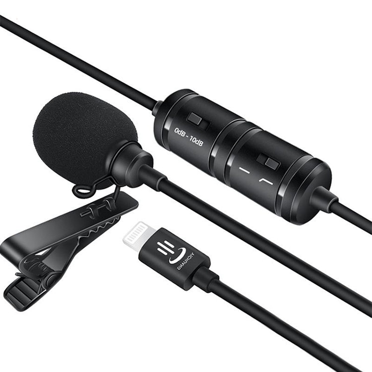 YICHUANG YC-VM40 8 Pin Port Dual Modes Lavalier Recording Microphone, Cable Length: 6m, YC-VM40