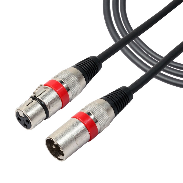 1m 3-Pin XLR Male to XLR Female MIC Shielded Cable Microphone Audio Cord, Length: 1m (Red)