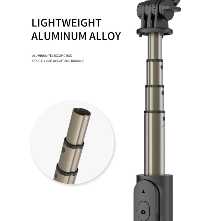 Q03 Bluetooth Remote Control Tripod Selfie Stick Phone Holder (Black)