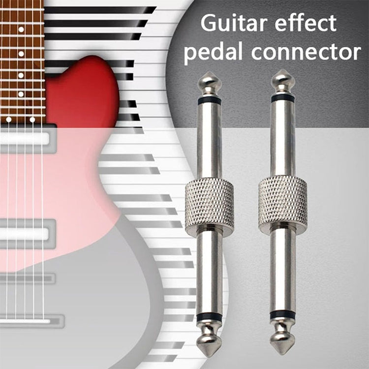 6.35mm 1/4 inch Male to Male Guitar Effect Pedal Connector Electric Pedal Board Adapter