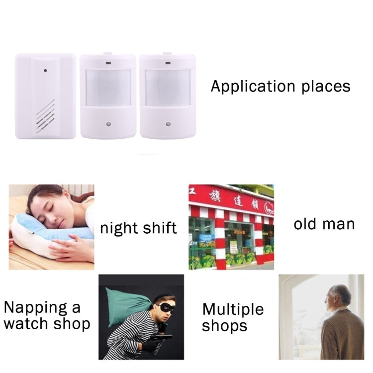YF-0156 1 to 2 Good Safe Wireless Electro Guard Watch Remote Detective System Kit for Home Office, 1 x Receiver + 2 x  Detector