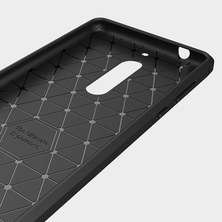 For Nokia 5 Brushed Carbon Fiber Texture Shockproof TPU Protective Cover Case, Nokia 5