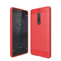 For Nokia 5 Brushed Carbon Fiber Texture Shockproof TPU Protective Cover Case, Nokia 5