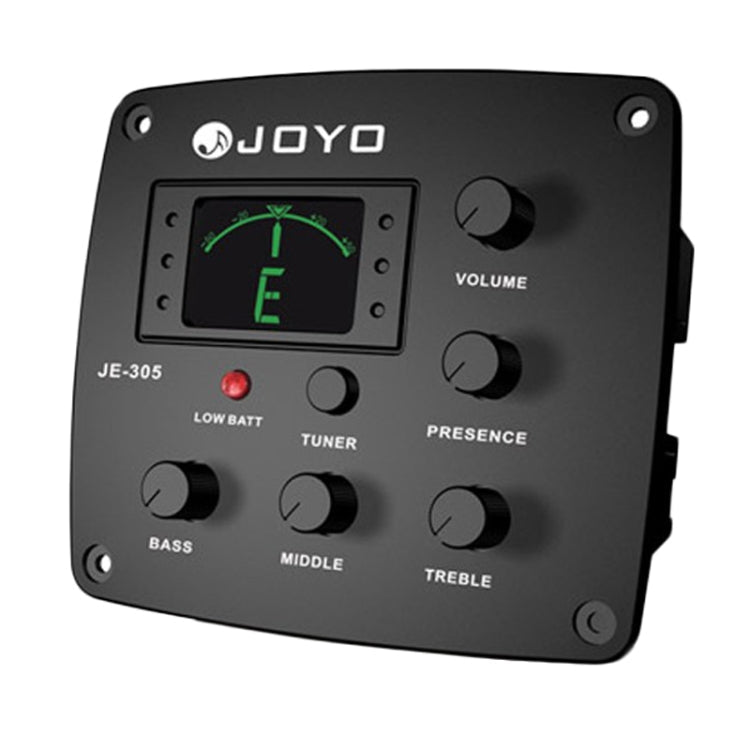 JOYO JE-305 Gitarren-Tonabnehmer 4-Band EQ Vorverstärker Stimmgerät Tonabnehmer Equalizer mit Stimmfunktion, JE-305