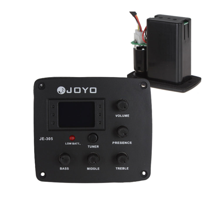JOYO JE-305 Gitarren-Tonabnehmer 4-Band EQ Vorverstärker Stimmgerät Tonabnehmer Equalizer mit Stimmfunktion, JE-305