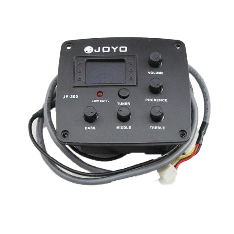 JOYO JE-305 Gitarren-Tonabnehmer 4-Band EQ Vorverstärker Stimmgerät Tonabnehmer Equalizer mit Stimmfunktion, JE-305