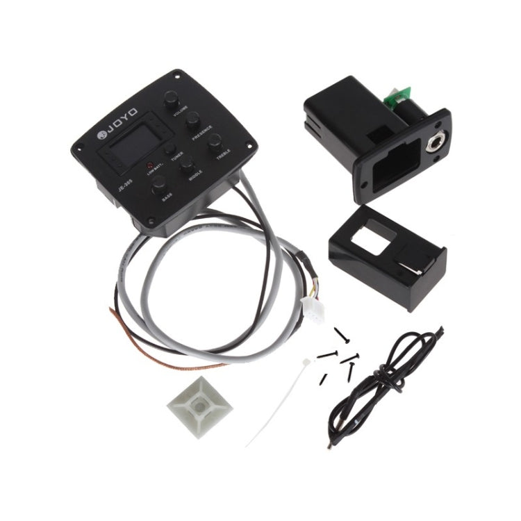 JOYO JE-305 Gitarren-Tonabnehmer 4-Band EQ Vorverstärker Stimmgerät Tonabnehmer Equalizer mit Stimmfunktion, JE-305
