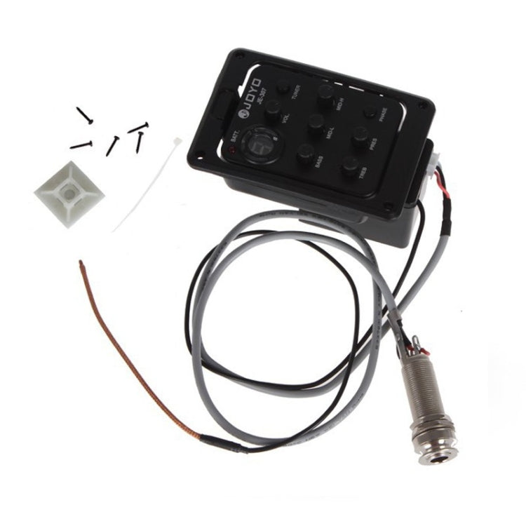 JOYO JE-307 Guitar Pickup 5-Band Equalizer Folk Guitar EQ Acoustic guitarra Pickup Preamp Electric Digital Tuner, JE-307