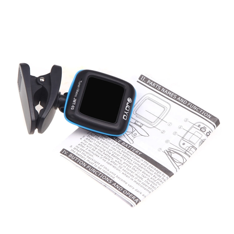 JOYO JMT-03 Portable Clip-on Guitar Tuner Metronome Supports MIC and CLIP Tuning Mode 2-in-1 360-Degree Rotating for Guitar Violin Ukulele, JMT-03