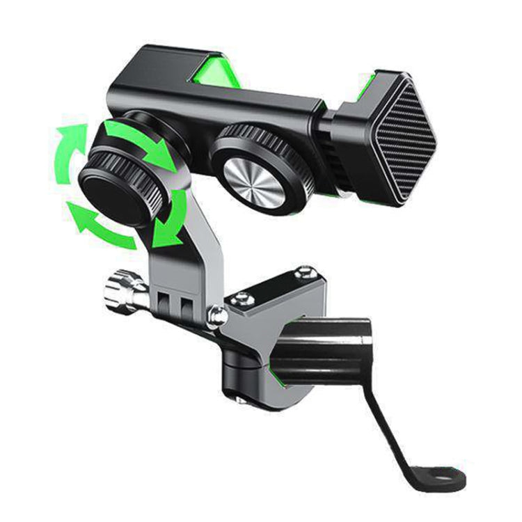 Motorcycle Spherical Compass Phone Holder, Rearview Mirror without Light, Rearview Mirror without Light (Black), Rearview Mirror without Light (Green)
