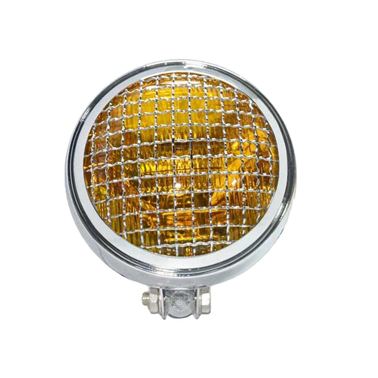 Motorcycle Silver Shell Harley Headlight Retro Lamp LED Light Modification Accessories, Silver Shell Headlight Retro Lamp
