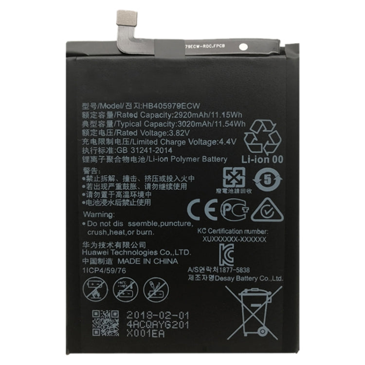 HB405979ECW Li-ion Polymer Battery for Huawei Nova / Enjoy 6S / Honor 6C / Y5 2017 / P9 Lite, For Nova