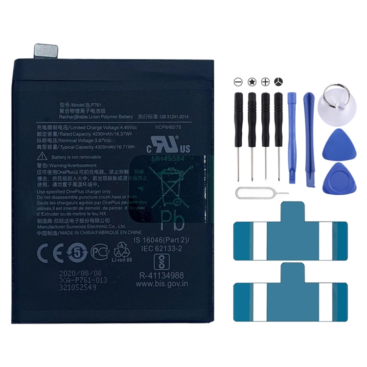 4320mAh BLP761 for OnePlus 8 Li-ion Polymer Battery, For OnePlus 8