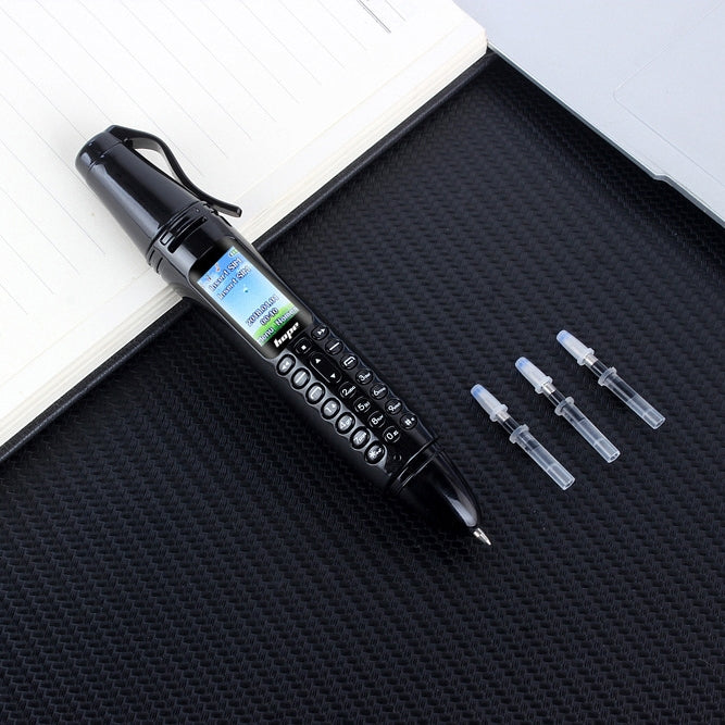 Multifunctional Remote Noise Reduction Back-clip Recording Pen with 0.96 inch Color Screen, Dual SIM Dual Standby, Support Bluetooth, GSM, LED Light, Handwriting