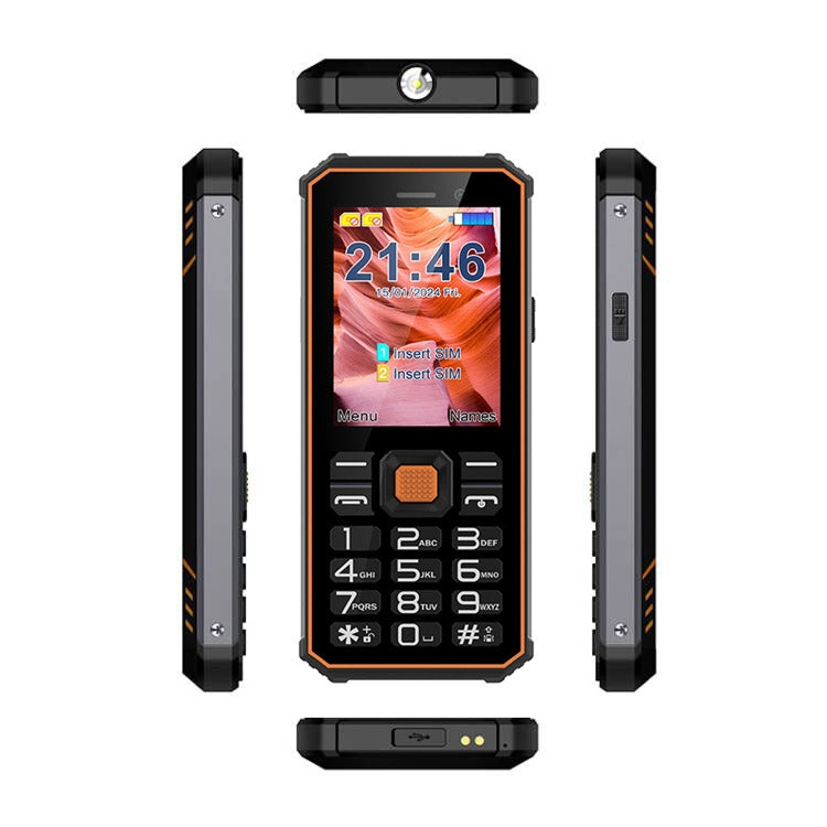 UNIWA S2 IP68 Rugged Keypad Phone, 2.4 inch Mediatek MT6261, 2500mAh Battery, 21 Keys, Network: 2G