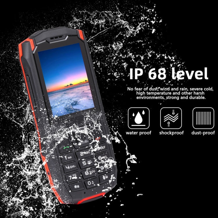 IP68 Waterproof Dustproof Shockproof, 2.4 inch, MTK6261D, 2500mAh Battery, SOS, FM, Dual SIM