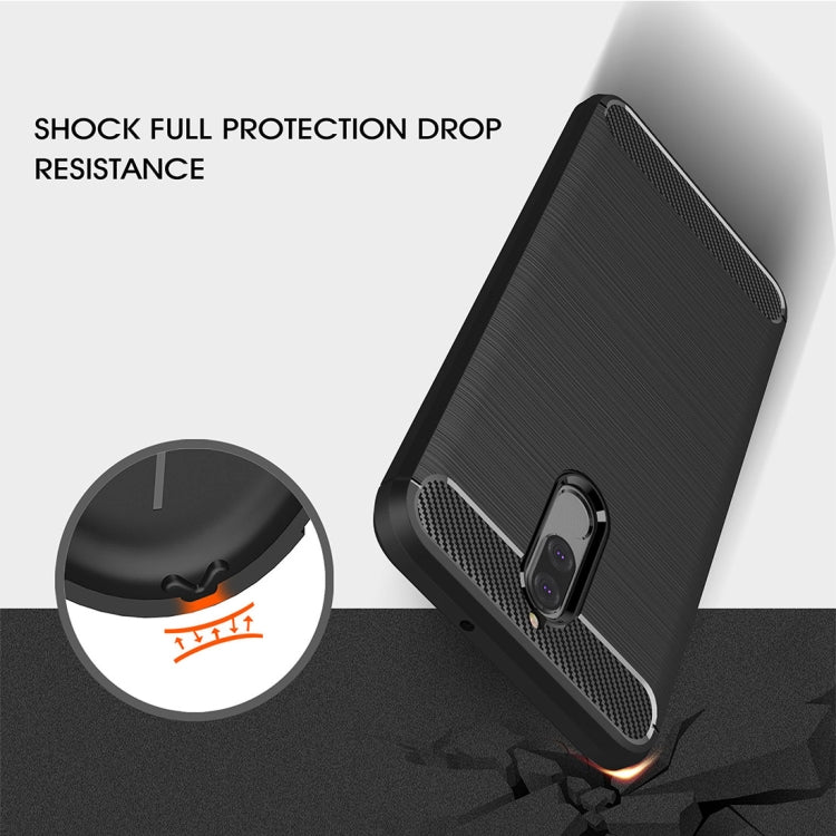 For Huawei  Mate 10 Lite Brushed Carbon Fiber Texture TPU Shockproof Anti-slip Soft Protective Back Cover Case, For Mate 10 Lite