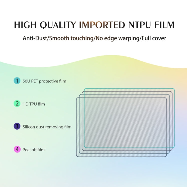 50 PCS 12 x 18cm Phone Fosted TPU Soft Hydrogel Film Supplies for Intelligent Protector Cutter, 12 x 18cm Fosted Film