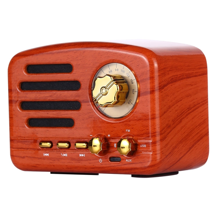 Angel MA-1500 Retro Bluetooth HiFi Radio Speaker with Colorful LED Light, Support USB & FM & 3.5mm Aux