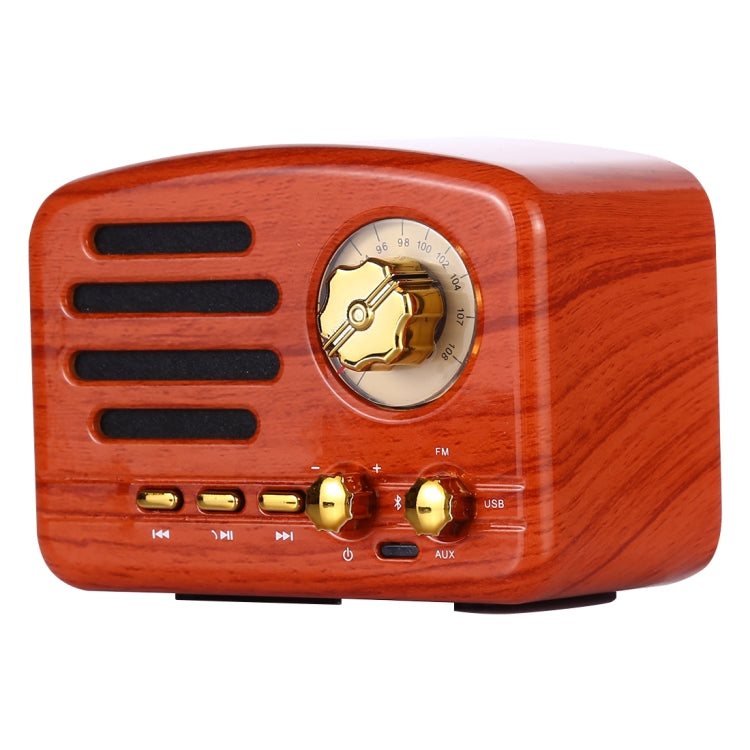 Angel MA-1500 Retro Bluetooth HiFi Radio Speaker with Colorful LED Light, Support USB & FM & 3.5mm Aux
