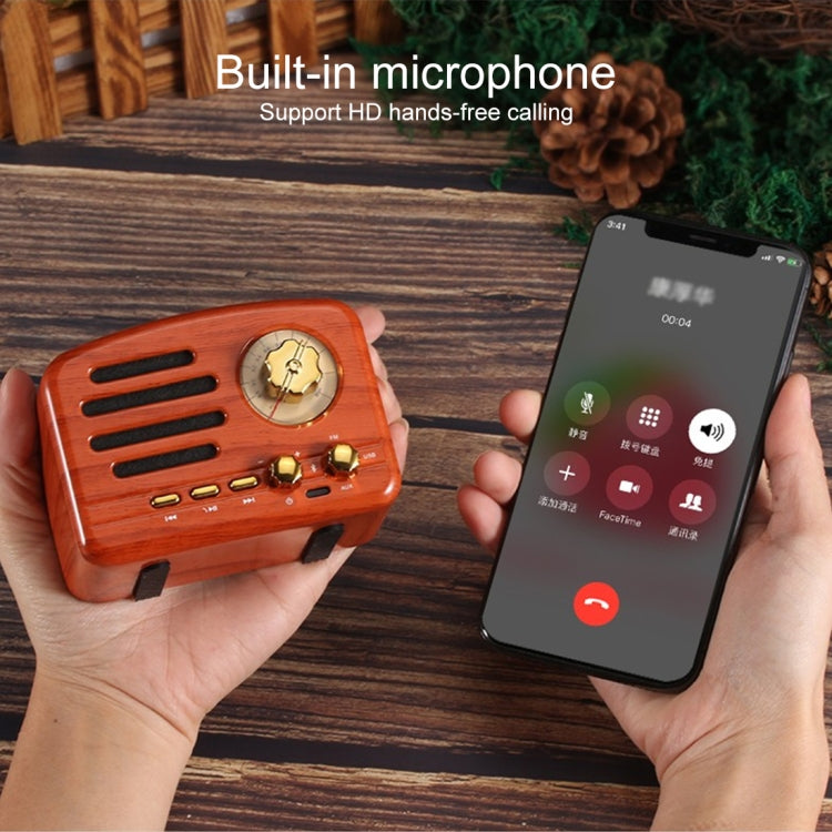 Angel MA-1500 Retro Bluetooth HiFi Radio Speaker with Colorful LED Light, Support USB & FM & 3.5mm Aux