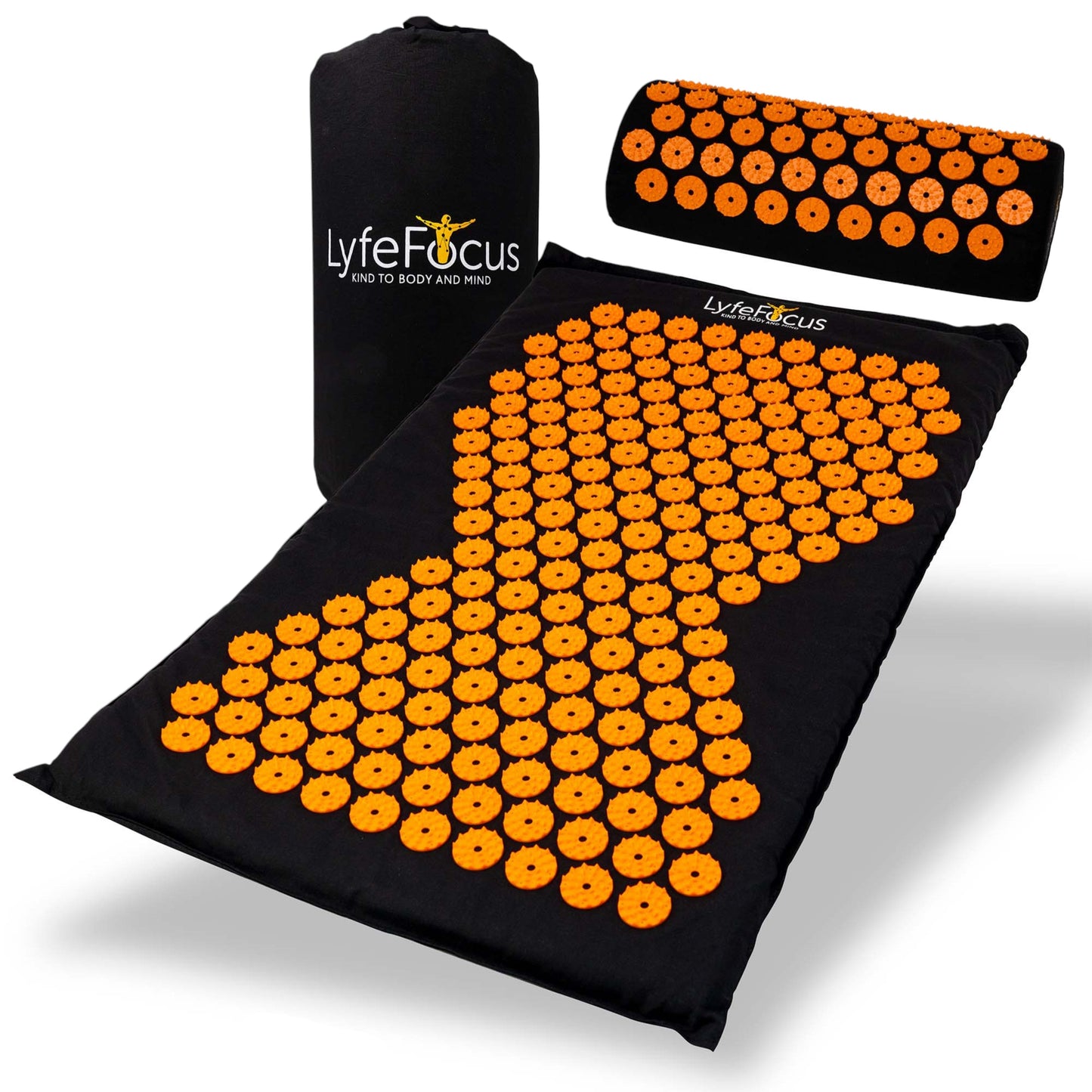 Acupressure Mat & Pillow (Orange)