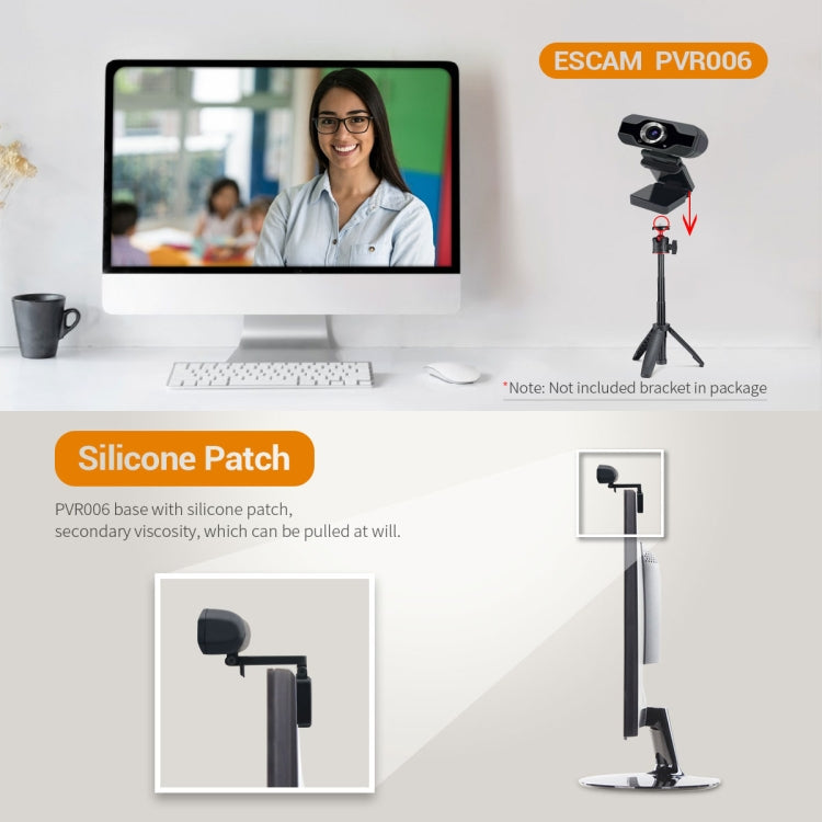 ESCAM PVR006 HD 1080P USB2.0 HD-Webcam mit Mikrofon für PC