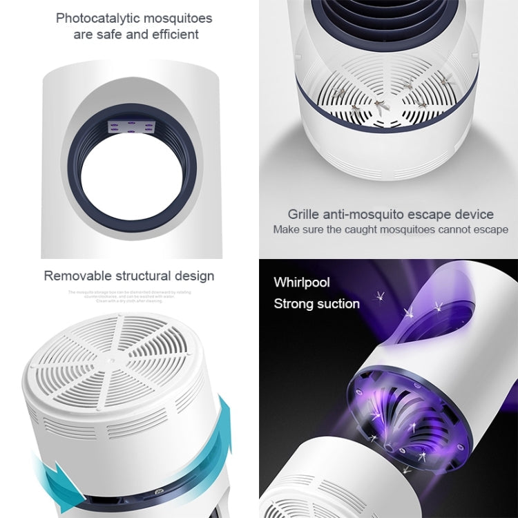 188 5W DC 5V 1A Cylindrical Type USB Photocatalyst Mosquito Killer Light Fly Killer Repellent, Size: 17.5x10cm, 188 Small