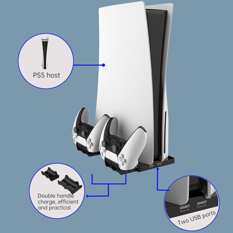 iplay HBP-269 für PS5 De / UHD-Ladestation Vertikale Basis mit Controller-Ladegerät, iPega HBP-269