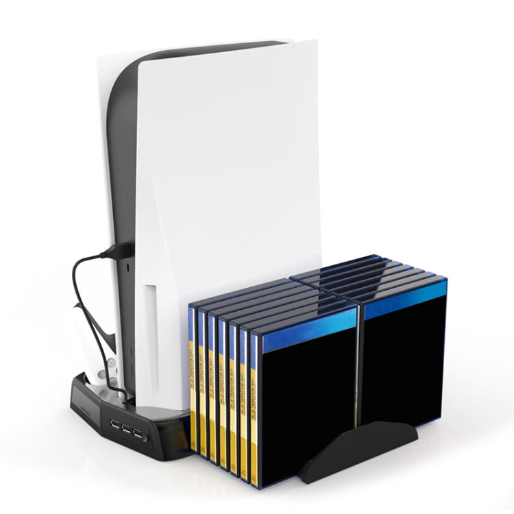 KJH P5-010-2 Multifunktionaler Ladestation-Kühllüfterständer mit Ablagefachhalterung für PS5 DE / UHD, KJH P5-010-2