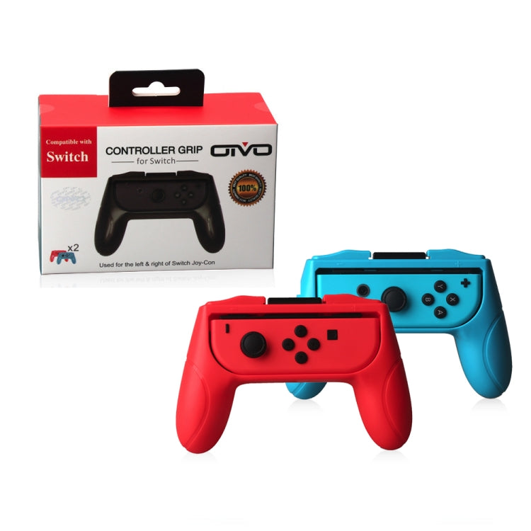 OIVO Nintendo Switch Joy-Con Grip Handles – 2 Piece Red & Blue Set