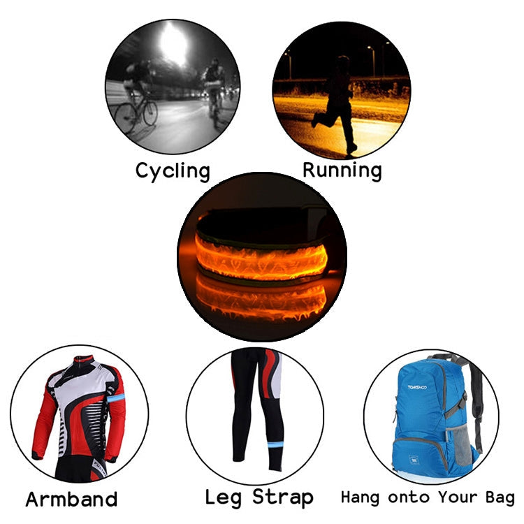 LED-Blitz-Sicherheits-Reflektorarmband aus Nylon, wiederaufladbar, für den Sport