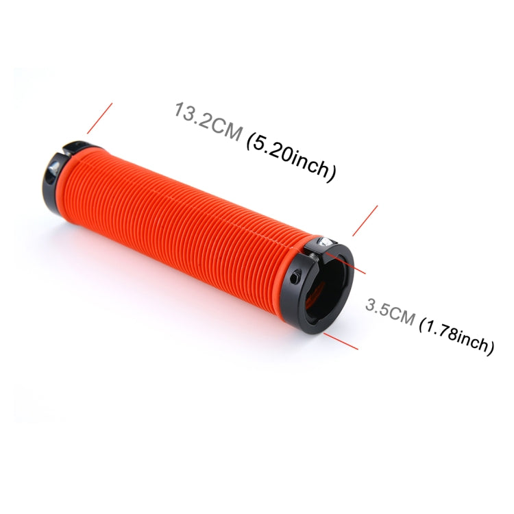 1 Pair AG15 Bicycle MTB Bike Lock-on Rubber Handlebar Grips, AG15