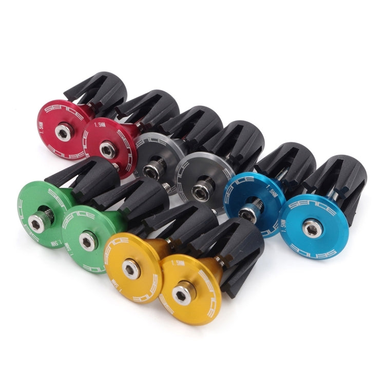 2 PCS Bicycle Bike Aluminum Handlebar End Plugs, 17mm Grey