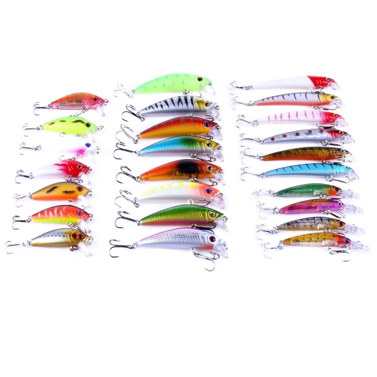 HENGJIA 26-teiliges Minnow-Angelköder-Set, 4 Modelle, Angelzubehör, harter Kunststoffköder, 26 Stück