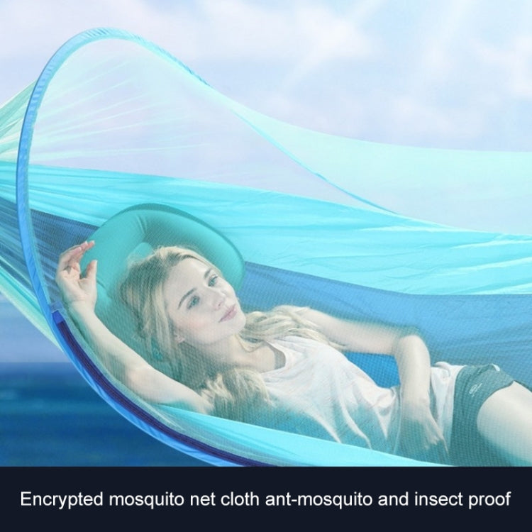 Portable Outdoor Camping Full-automatic Nylon Parachute Hammock with Mosquito Nets, Size : 250 x 120cm, 250x120cm Army Green