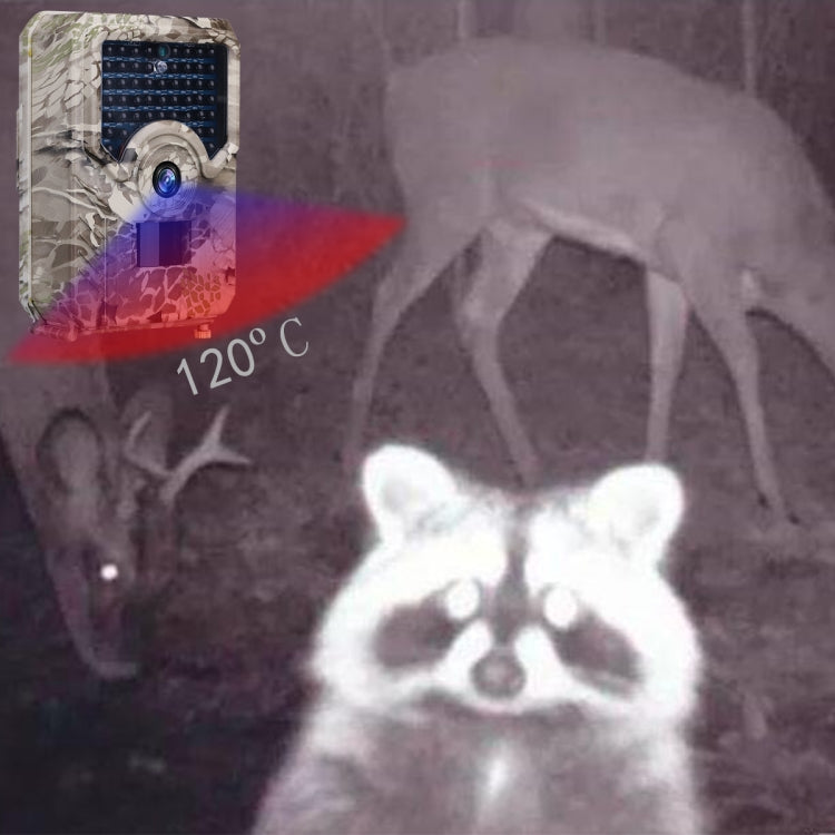 PR-200 IP54 Waterproof IR Night Vision Security Hunting Trail Camera, 120 Degree Wide Angle,100 Degree PIR Sensing Angle, PR200