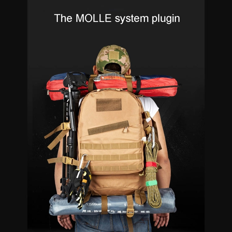 INDEPMAN DL-B001 Modischer Camouflage-Rucksack für Herren aus Oxford-Gewebe, 40 l, Outdoor-Tasche zum Wandern, Campen und Reisen, 3D-Rucksack mit erweitertem MOLLE-System, Klettfläche & verstellbaren Schultergurten, Größe: 51 x 42 x 22 cm
