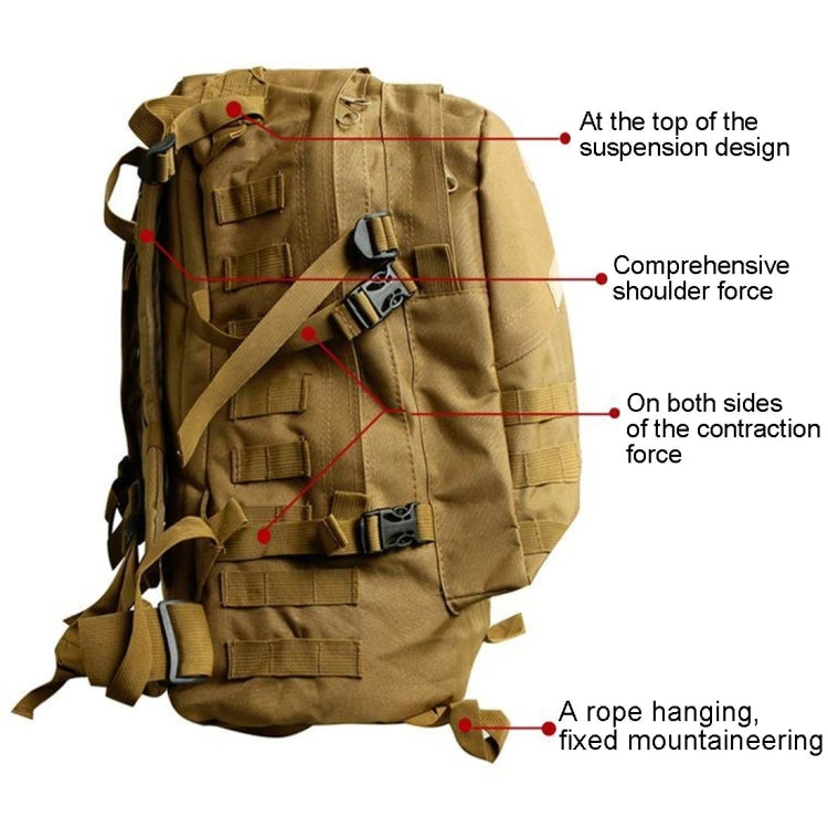 INDEPMAN DL-B001 Modischer Camouflage-Rucksack für Herren aus Oxford-Gewebe, 40 l, Outdoor-Tasche zum Wandern, Campen und Reisen, 3D-Rucksack mit erweitertem MOLLE-System, Klettfläche & verstellbaren Schultergurten, Größe: 51 x 42 x 22 cm