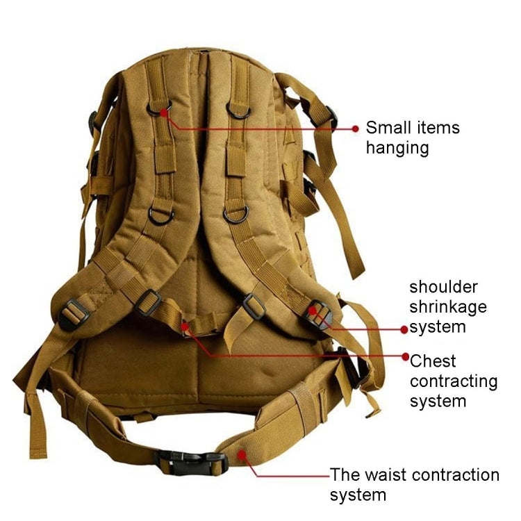 INDEPMAN DL-B001 Modischer Camouflage-Rucksack für Herren aus Oxford-Gewebe, 40 l, Outdoor-Tasche zum Wandern, Campen und Reisen, 3D-Rucksack mit erweitertem MOLLE-System, Klettfläche & verstellbaren Schultergurten, Größe: 51 x 42 x 22 cm