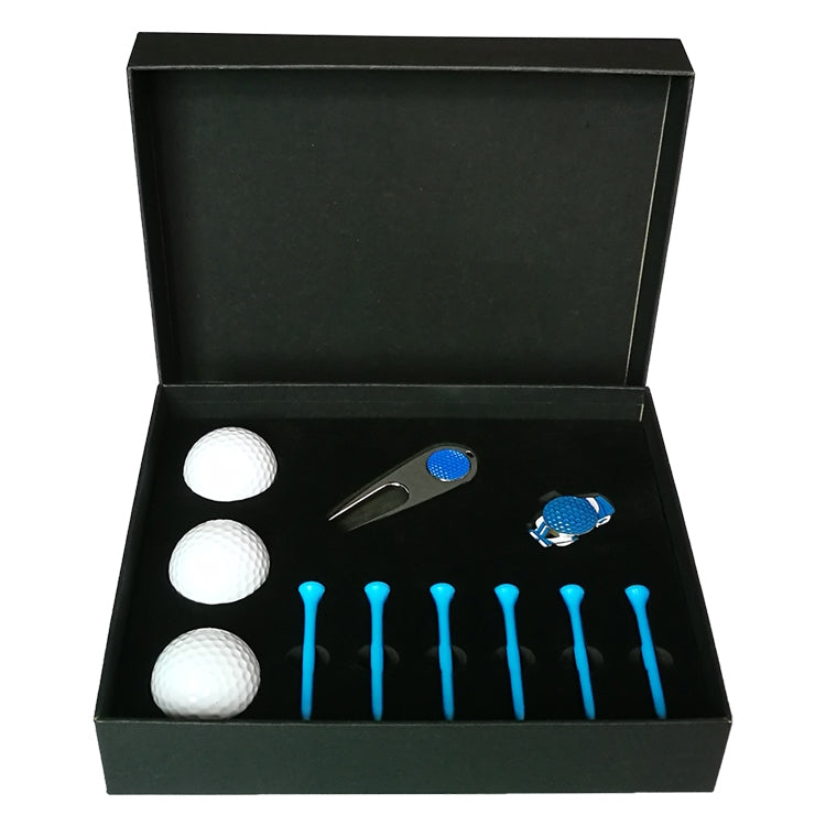 11-in-1 Golf-Geschenkset mit 6 Tees, Pitchgabel und 3 Golfbällen, 11-in-1 Blau, 11-in-1 Rot