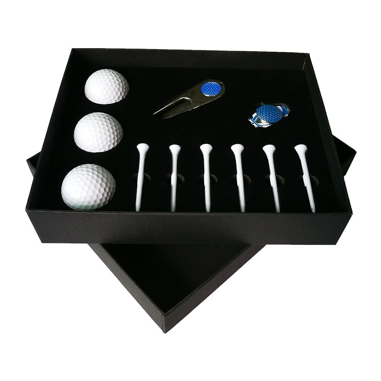 11-in-1 Golf-Geschenkset mit 6 Tees, Pitchgabel und 3 Golfbällen, 11-in-1 Blau, 11-in-1 Rot